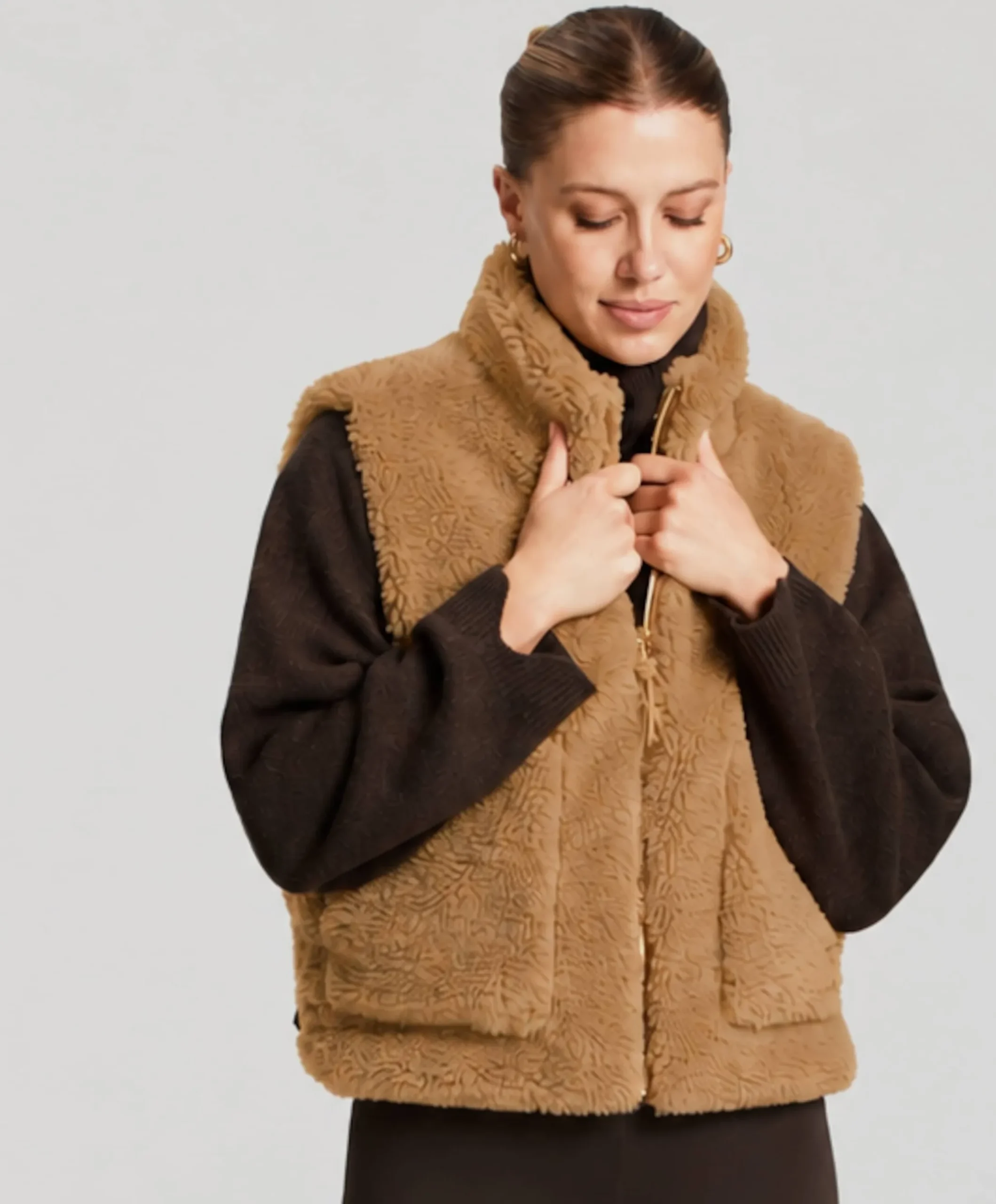 Dames bodywarmer beige