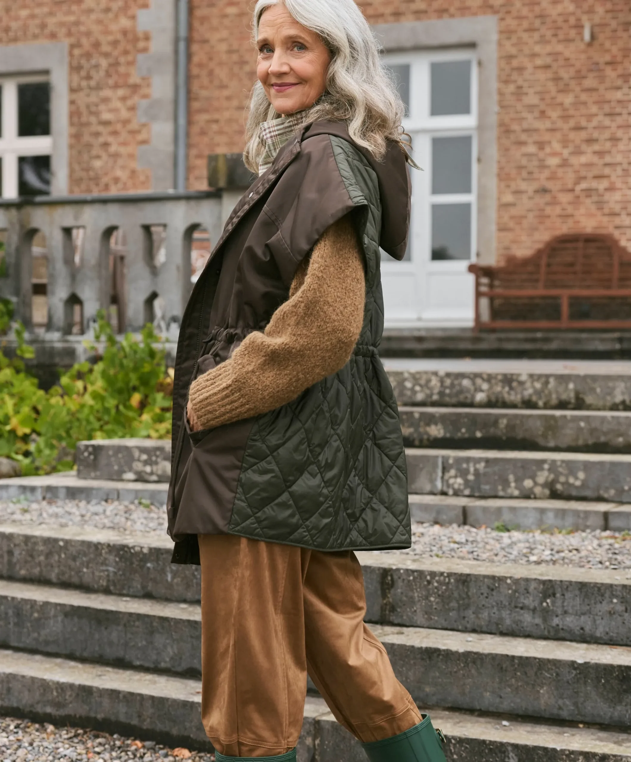 Dames bodywarmer bruin