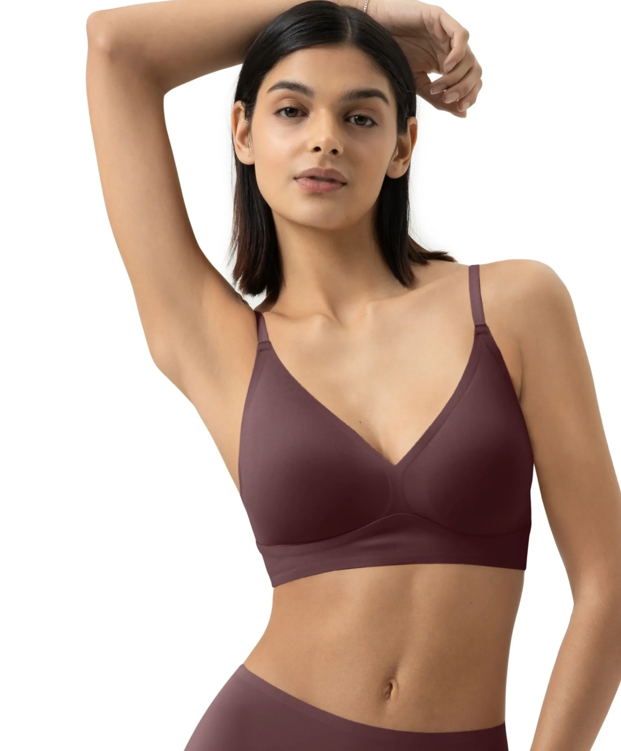 Dames bralette bordeaux