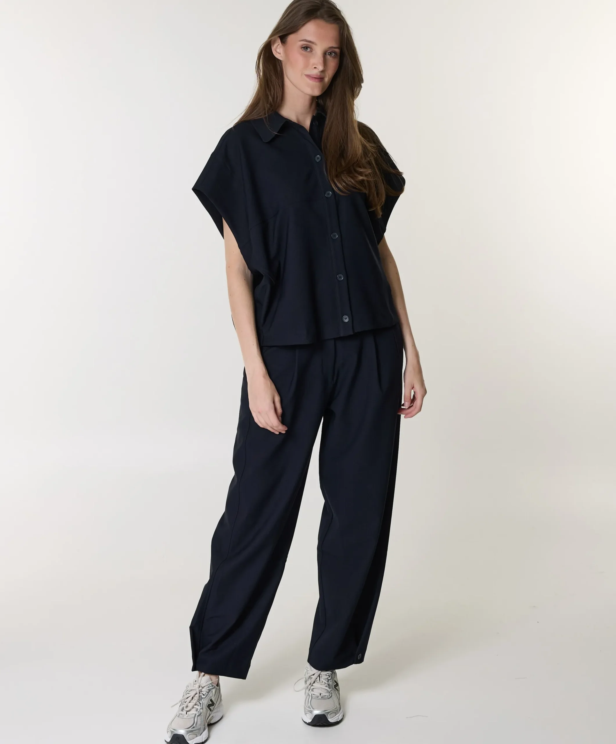 dames broek blauw