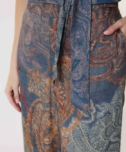 dames broek blauw