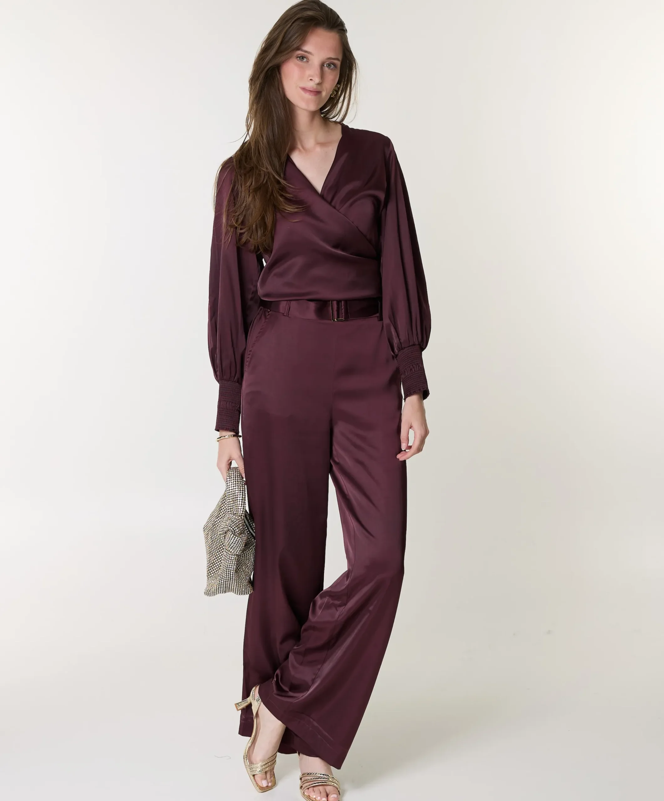 Dames broek bordeaux