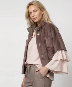 Dames cape beige