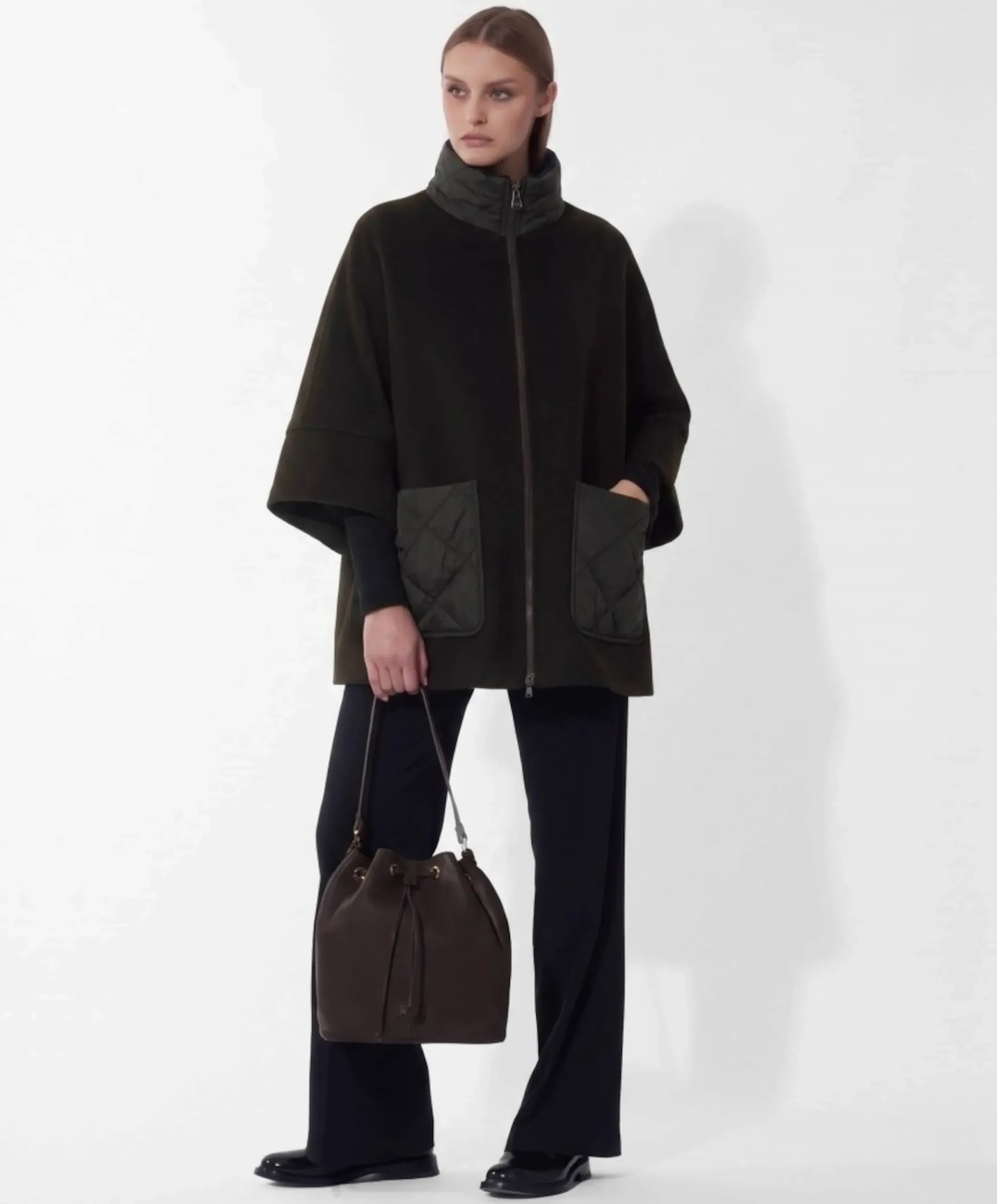 Dames cape bruin