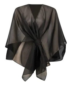Dames cape zwart