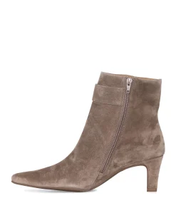 dames enkellaarzen beige