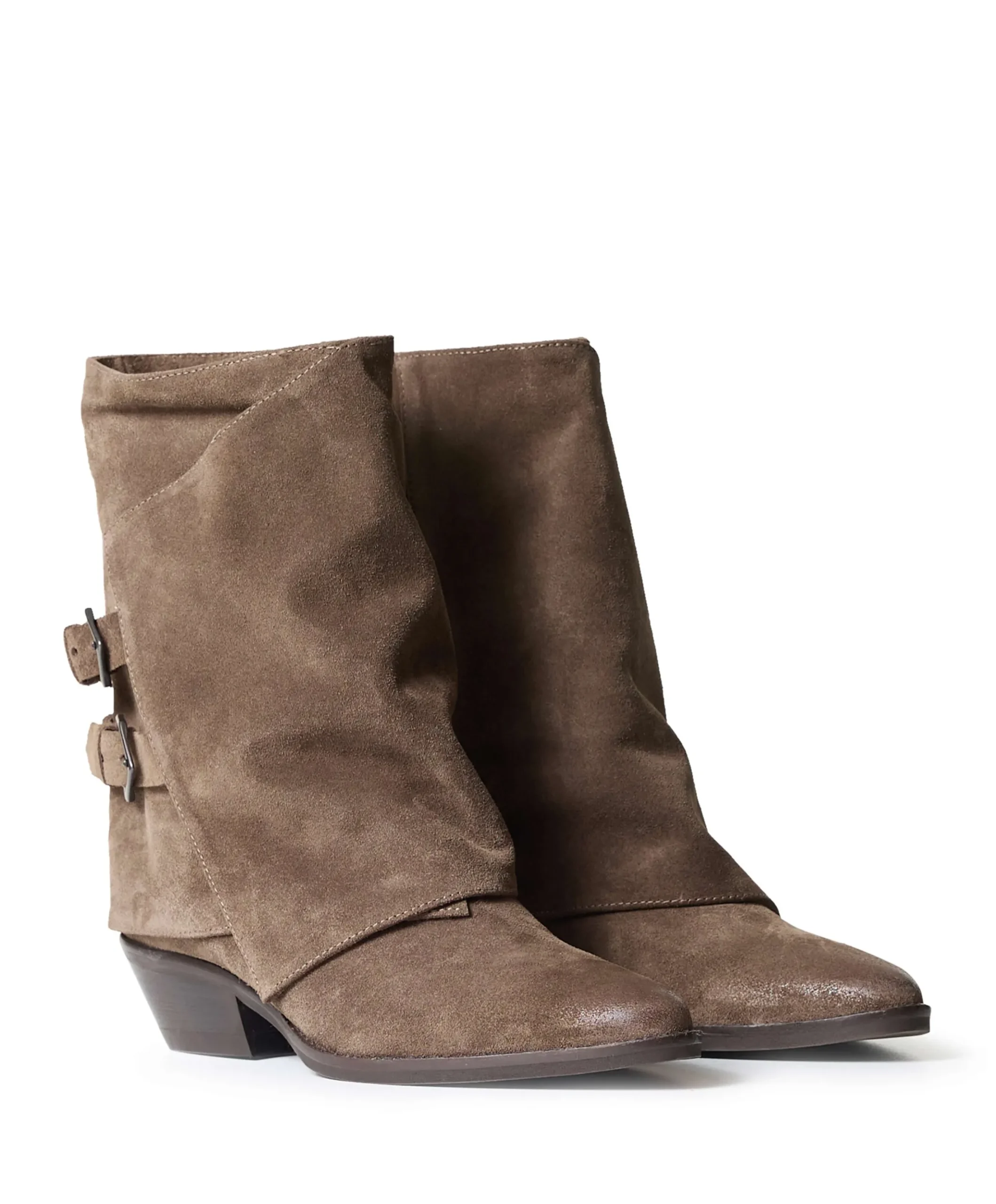 dames enkellaarzen beige