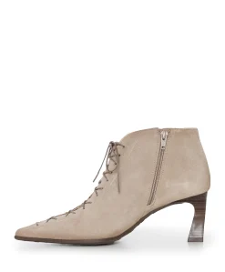 dames enkellaarzen beige