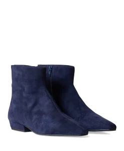 dames enkellaarzen blauw