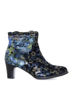 dames enkellaarzen blauw