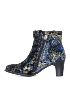 dames enkellaarzen blauw