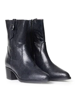 dames enkellaarzen blauw