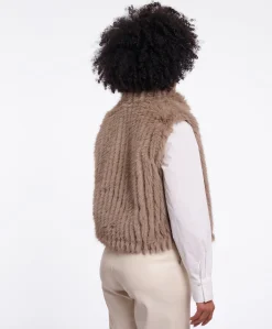 Dames gilet beige