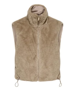 Dames gilet beige