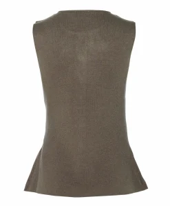 Dames gilet beige