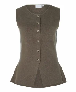 Dames gilet beige