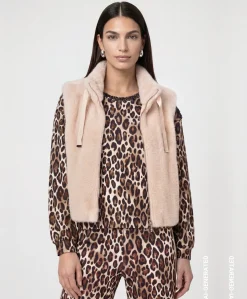 Dames gilet beige