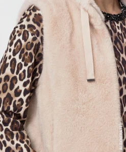 Dames gilet beige