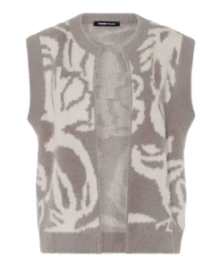 Dames gilet beige