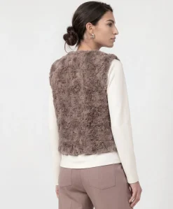 Dames gilet beige