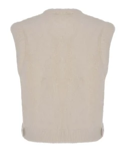 Dames gilet beige