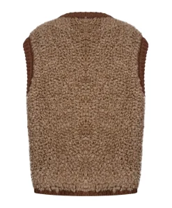 Dames gilet beige