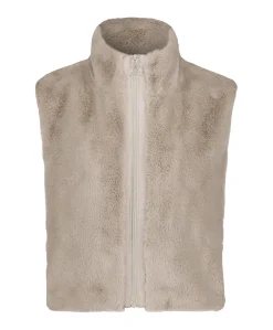 Dames gilet beige