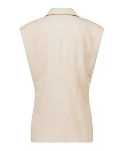 Dames gilet beige