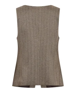 Dames gilet beige