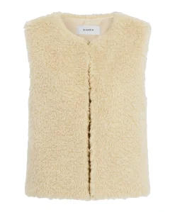 Dames gilet beige