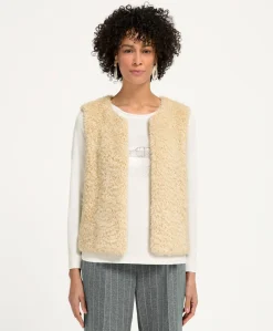 Dames gilet beige