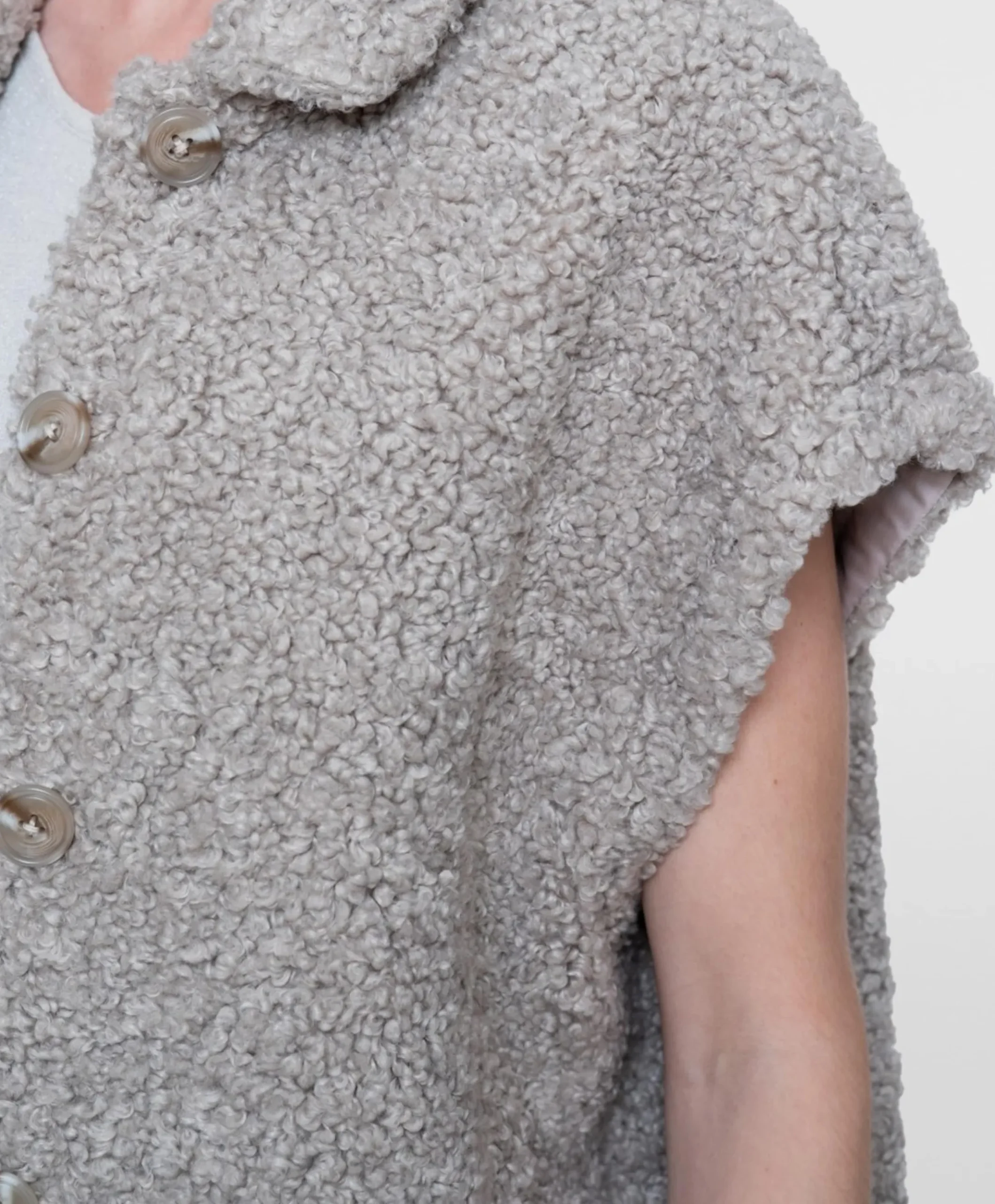 Dames gilet beige