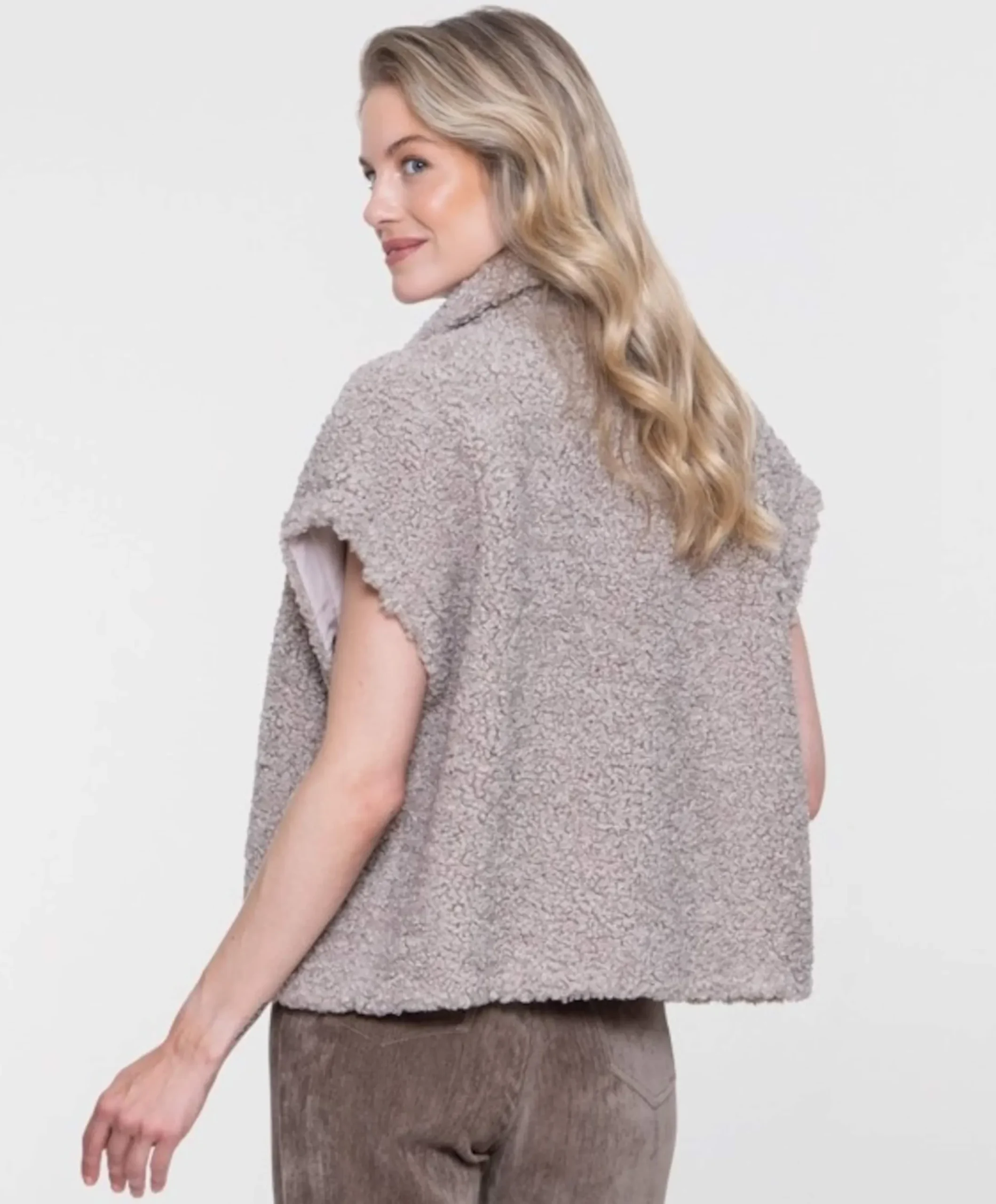 Dames gilet beige