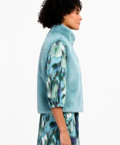 Dames gilet blauw