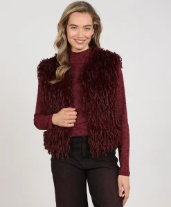 Dames gilet bordeaux