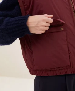 Dames gilet bordeaux