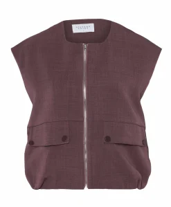 Dames gilet bordeaux