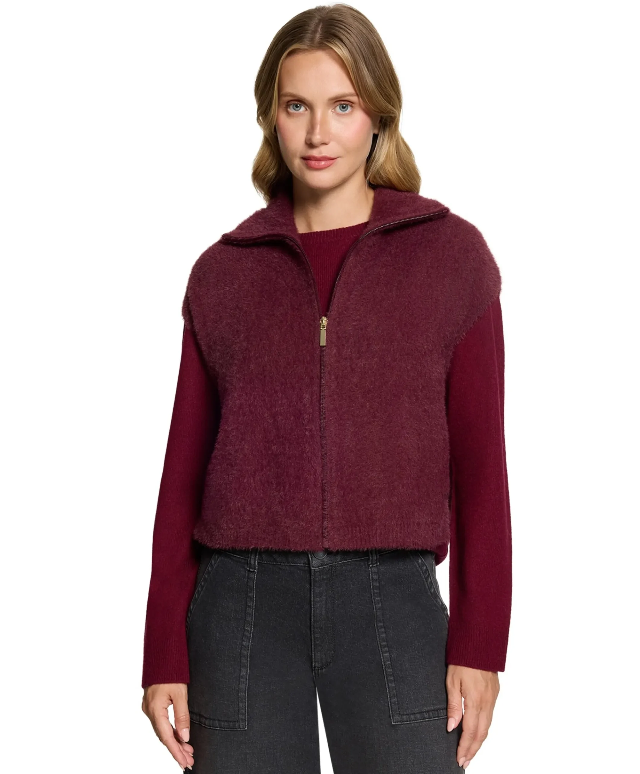 Dames gilet bordeaux