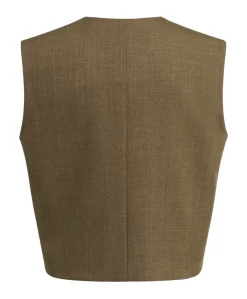 Dames gilet bruin