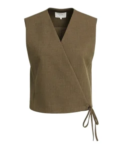 Dames gilet bruin