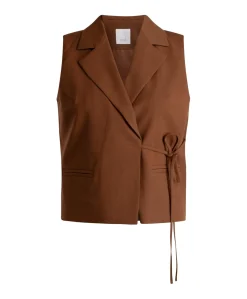Dames gilet bruin