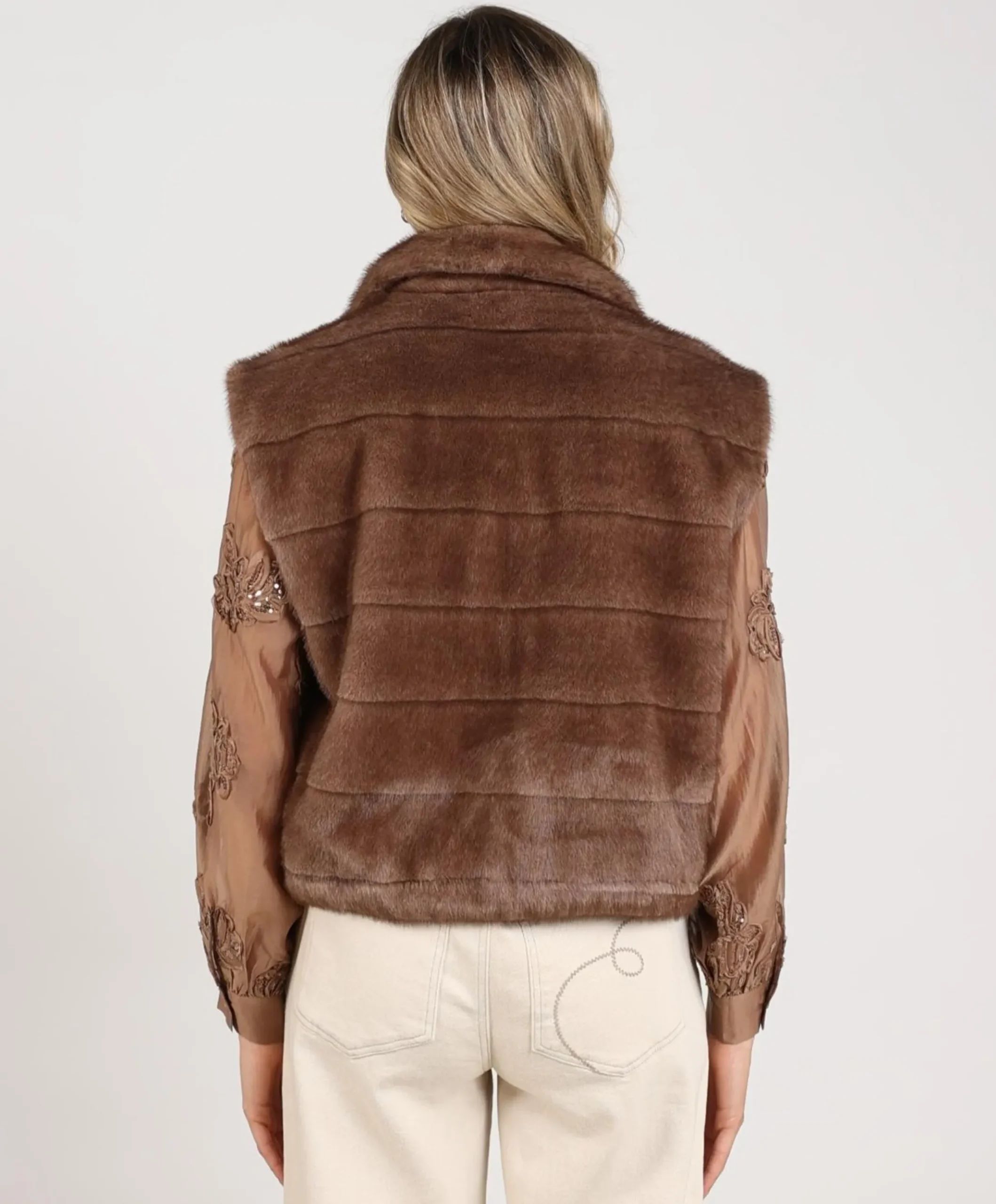 Dames gilet bruin