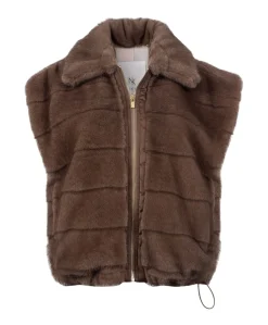 Dames gilet bruin