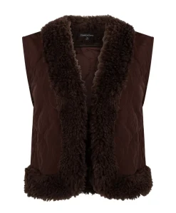 Dames gilet bruin
