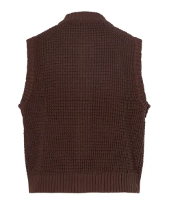 Dames gilet bruin