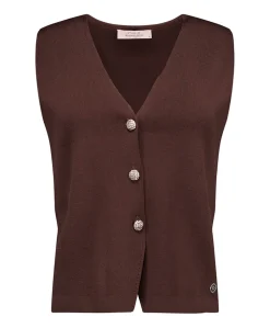 Dames gilet bruin