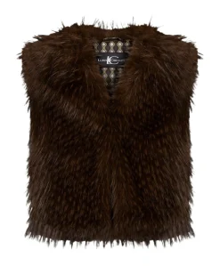 Dames gilet bruin