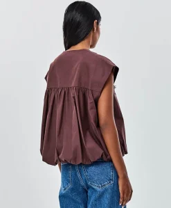 Dames gilet bruin
