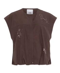 Dames gilet bruin
