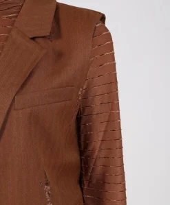 Dames gilet bruin